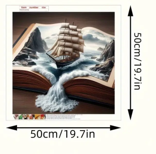 Preview: Diamond Painting Buch und der Ozean